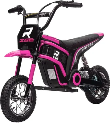 Produktbild von Fortuna Lai Elektro-Motorrad für Kinder, 24V Kindermotorrad mit Hupe, Leuchte, mit Drehgriff-Gashebel, 8-16 km/h, 8-12 Jahre, Rosa