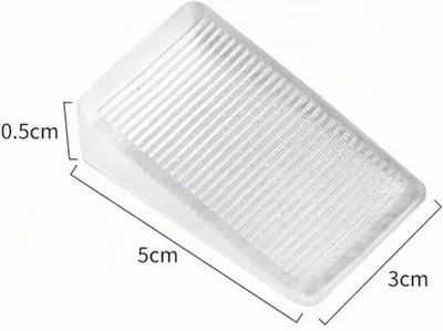 Produktbild von 16 Möbelkeile aus Kunststoff, 5mm und 10mm Höhe (Schwarz) | zum Ausgleichen von Schränken und Kommoden