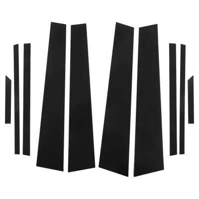 Image de Caches pour montants de portes et fenêtres en noir brillant, autocollants décoratifs, accessoires automobiles, pièces de rechange pour RAV4, adaptés au RAV4 2020-2021 (10 pièces)