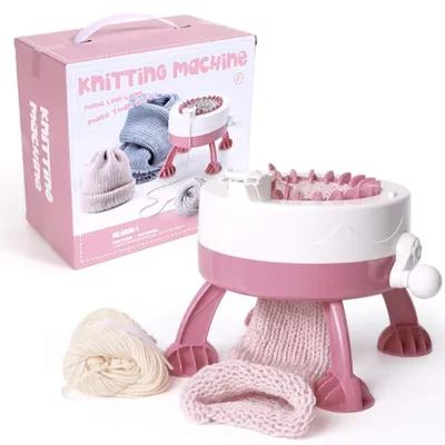 Immagine prodotto di Omgoods - Macchina per maglieria a 22 aghi - Sostenibile - Adatta a adulti e bambini - Ideale per il lavoro a mano - Perfetta per sciarpe, cappelli e calze - Compatta e leggera