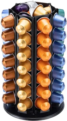Kapselhalter für Nespresso Original, 360° drehbar, 56 Fächer