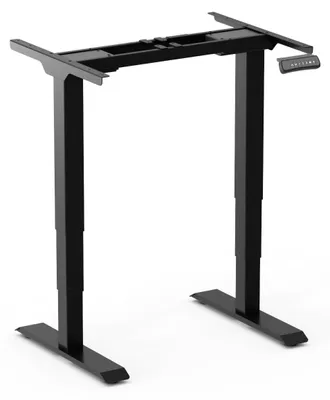 Obrázek produktu pro Elektrický výškově nastavitelný psací stůl – výška 63–128 cm – šířka 78 cm – černý kov