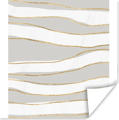 Produktbild von MuchoWow® Poster Linie - Abstrakt - Muster 100x100 cm - Babyzimmer