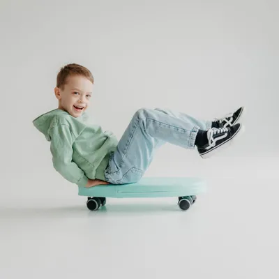 Image de Surf Jouet porteur enfant souple avec roues, 55 x 25 cm, Vert