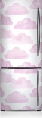 Produktbild von Kühlschrankmagne Kühlschrank Magnetfolie Dekoration 60x190 cm - Rosa Wolken