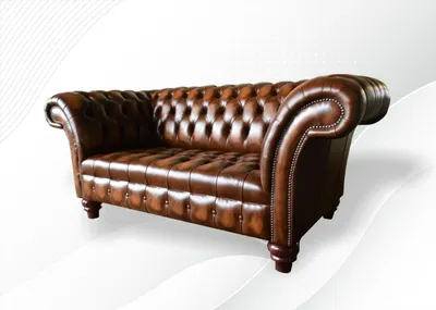 Image de Canapé Chesterfield design 2 places marron Canapé rembourré Canapé de salon Nouveau