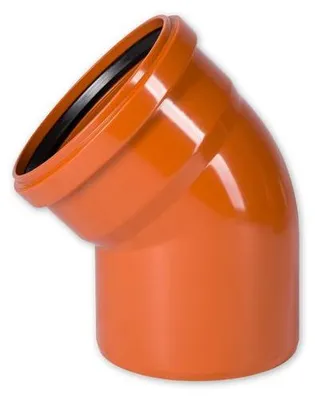 Produktbild von KG Bogen DN 250 45° KGB Winkel Kunststoff Abwasserrohr Abflussrohr Kanalrohr