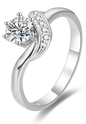 Produktbild von Silberring mit Zirkonia AGG345 - Umfang: 54 mm