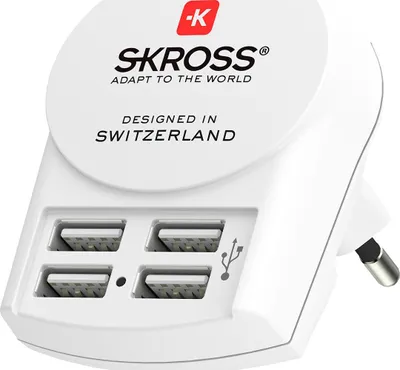 Image de SKROSS 00187173 SKROSS Euro USB Charter (4xA) Ladeadapter