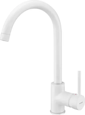 Obrázek produktu pro Designová dřezová baterie Nemesia Alabaster s výtokem ve tvaru písmene "U"