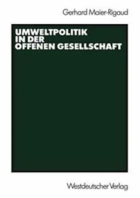 Obrázok produktu pre Umweltpolitik in der offenen Gesellschaft