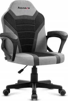 Immagine prodotto di Huzaro Ranger 1.0 sedia da gioco per bambini sedia da ufficio sedia da gamer sedia da scrivania design moderno ergonomico braccioli regolazione altezza sedile ruote in gomma grigio