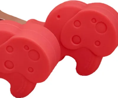 Produktbild von Babylöffel, Fütterungstraining, Silikon, Edelstahl, Kleinkindutensilien für Kinder, roter Elefant
