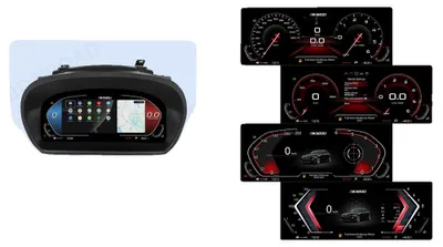 Obrázek produktu pro CarPlay, LCD displej na palubní desce, 11palcová obrazovka, kompatibilní s modely BMW řady 1 (E87, E88, E81, E82), s funkcí CarPlay