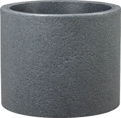 Produktbild von Scheurich Panzano 40, Pflanzgefäß/Blumentopf/Pflanzkübel, rund,  aus Kunststoff Farbe: Schwarz-Granit, 38,6 cm Durchmesser, 32 cm hoch, 36 l Vol.