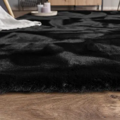Produktbild von TT Home Wohnzimmer Hochflor Teppich Langflor Soft Kaninchenfell Fell Imitat Weich Größe 160x230 cm