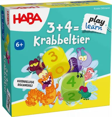 Produktbild von HABA Kinderspiel Lernspiel 3+4 = Krabbeltier 2013336001