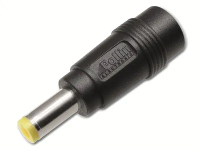 Produktbild von Hohlsteckeradapter, 5,5/2,1 Hohlkupplung auf 4,8/1,7 Hohlstecker mit Feder