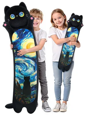Productafbeelding van Kawaii Pluche Kussen, 110 cm Lange Zachte Kat Pillow