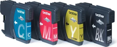 Produktbild von Brother LC-1100VALBP, Schwarz, Cyan, Magenta, Gelb, 67 x 217 x 178 mm, Tintenstrahl