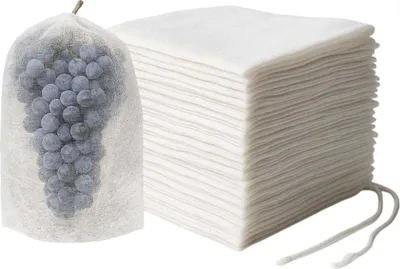 Produktbild von 100 Traubenschutzbeutel 15x38cm, Organza Obstnetze mit Zugband