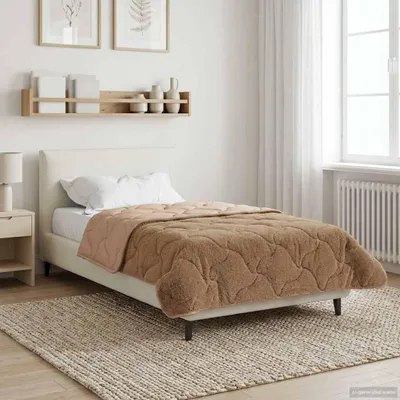 Produktbild von "Schlussverkauf" Winterbettdecke Taupe 155x200 cm Mikrofaser und Teddy-Fleece - Bettdecken C474
