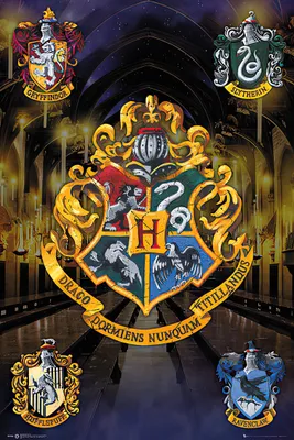 Produktbild von GBeye Harry Potter Crests Poster 61x91.5cm.