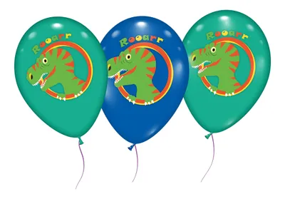 Produktbild von 6 Luftballons "Dinosaurier"