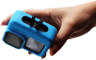 Produktbild von Schutzfolie für Actionkamera, blauw, zacht gummi und Silikon, für GoPro Hero.