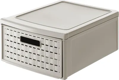 Produktbild von Rotho Schubladenbox Country klein, 8,3 L cappuccino