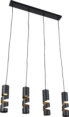 Produktbild von Trio Leuchten - Moderne hanglamp zwart 4-flammig-lichts - Stream I Wohnzimmer I Schlafzimmer - Metall Länglich - LED geeignet GU10