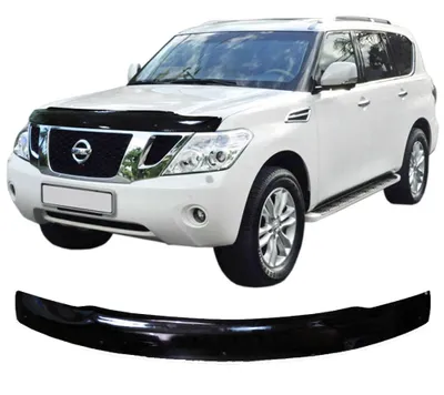 Image de Bra Capot Déflecteur Protection Pour Nissan Patrol 2011-2019, Aérodynamique, Assemblage Facile, Aucun perçage requis