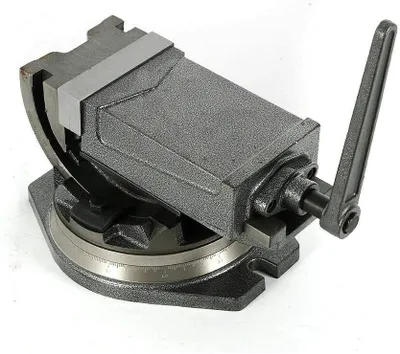 Obrázek produktu pro Svěrák vrtací 125mm šířka čelistí Přesný strojní svěrák s otočnou základnou otočný o 360° upínací síla 2400 kg