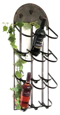 Produktbild von DanDiBo Weinregal Wand Metall Bronze 96192 Flaschenständer für 9 Flaschen Flaschenregal Flaschenhalter Weinflaschenregal