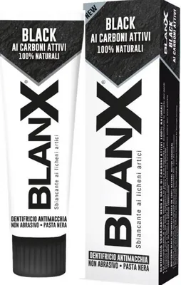 Image de Blanx | Dentifrice - Dentifrice Black - 75 Ml - Charbon Actif - Ingrédients Naturels - Blanchissant Et Non Abrasif