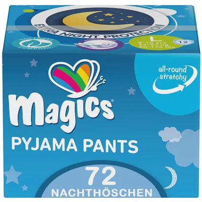 Produktbild von Magics Pyjama Pants - 72x noční kalhoty pro chlapce 8-15 let - velikost L (27-57 kg) - 72 absorpčních nočních plenek Teen na noční pomočování