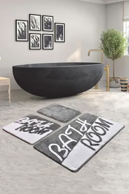 Produktbild von Mijolnir, Bathroom - Grey, Badematten, Grau, Acryl, 60 x 100 cm