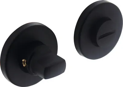 Produktbild von Rosettenpaar Intersteel WC rund verdeckt schwarz matt Ø 49 mm