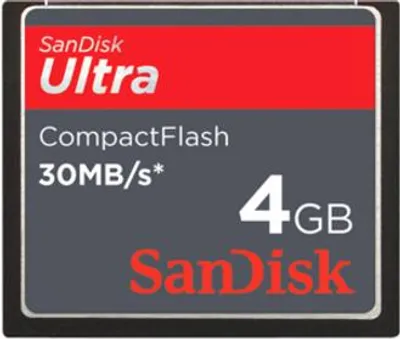 Produktbild von SanDisk SDCFH-004G-U46, 4 GB, Kompaktflash, Klasse 4, 30 MB/s, 30 MB/s