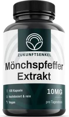 Produktbild von Mönchspfeffer Kapseln Vitex Agnus Castus Extrakt Hochdosiert 120 Kapseln Wohlbefinden Vegan