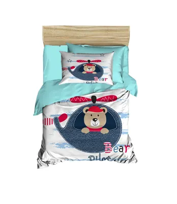 Produktbild von L'Essentiel Linge de Maison, PH141, Baby-Bettbezug-Set, Türkis, 100 x 150 cm