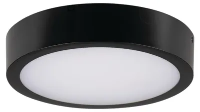 Zdjęcie produktu dla Plafon LED okrągły z pilotem DABER czarny 20W Odcienie bieli 2560lm tworzywo sztuczne wym:6x30,1x30,1cm IP66 Kanlux