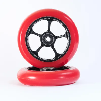 Immagine prodotto di Ruote per monopattino - Republic - 110x24 - Nero Rosso Flow - Vinile