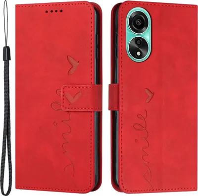 Produktbild von OPPO A58 Hülle - Coverup Smile Klapphülle - Rot