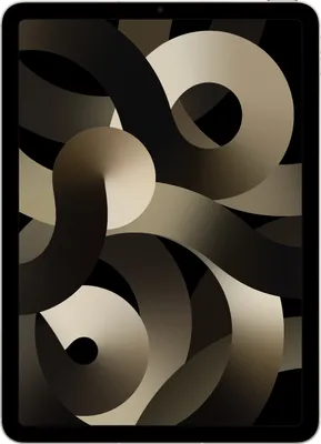 A tablet with an abstract wallpaper displayed on its screen.