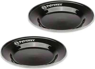 Produktbild von Petromax Emaille Teller schwarz 2 Stück 18 cm