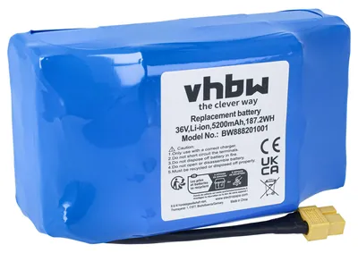 Produktbild von vhbw Akku kompatibel mit Razor E-Scooter, Hoverboard (5200 mAh, 36 V, Li-Ion, mit Kabel)