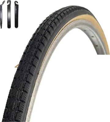 Image de 1 x pneu de vélo VEE Rubber V017 27,5" noir/Gumwall 37-584 (27,5 x 1,40) avec démonte-pneu