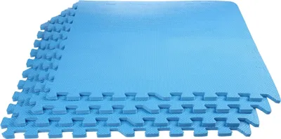 Produktbild von Buntes Puzzle Fitnessmatte blau, 4 Stück