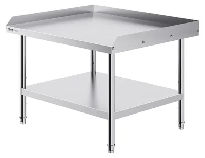 Obrázok produktu pre Pracovný stôl z nehrdzavejúcej ocele 76 x 91 cm – komerčný stôl na prípravu jedál pre reštaurácie